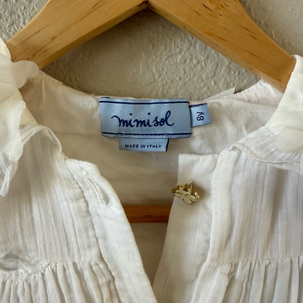 Mimisol White Ruffled Button-Down Dress - Picture 2 of 6